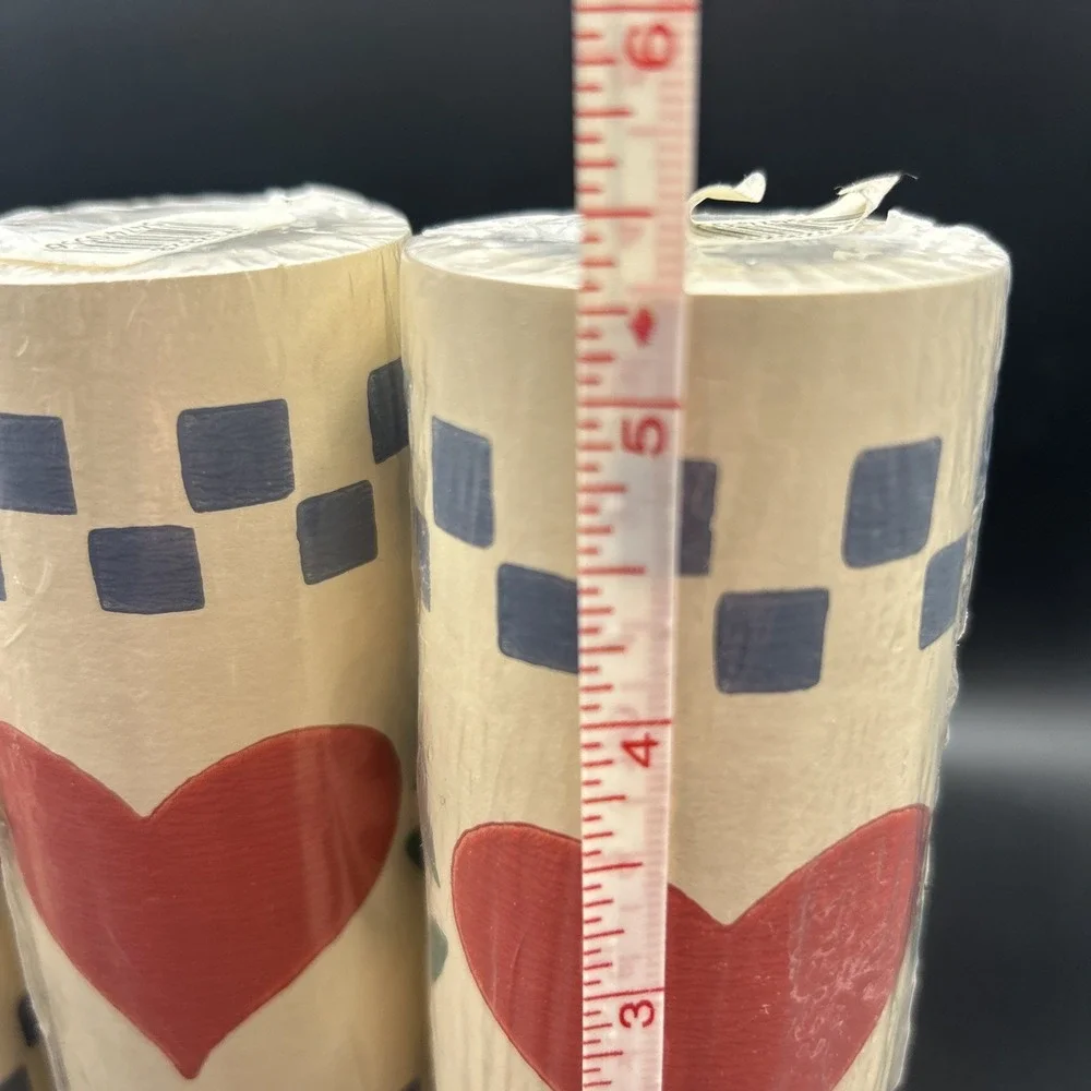 Country Hearts Prepasted Wallpaper Border 3x 5 Yard Rolls Vintage Cottagecore